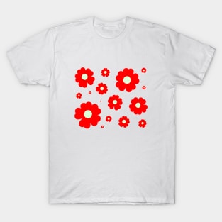 flowers from love hearts floral design T-Shirt